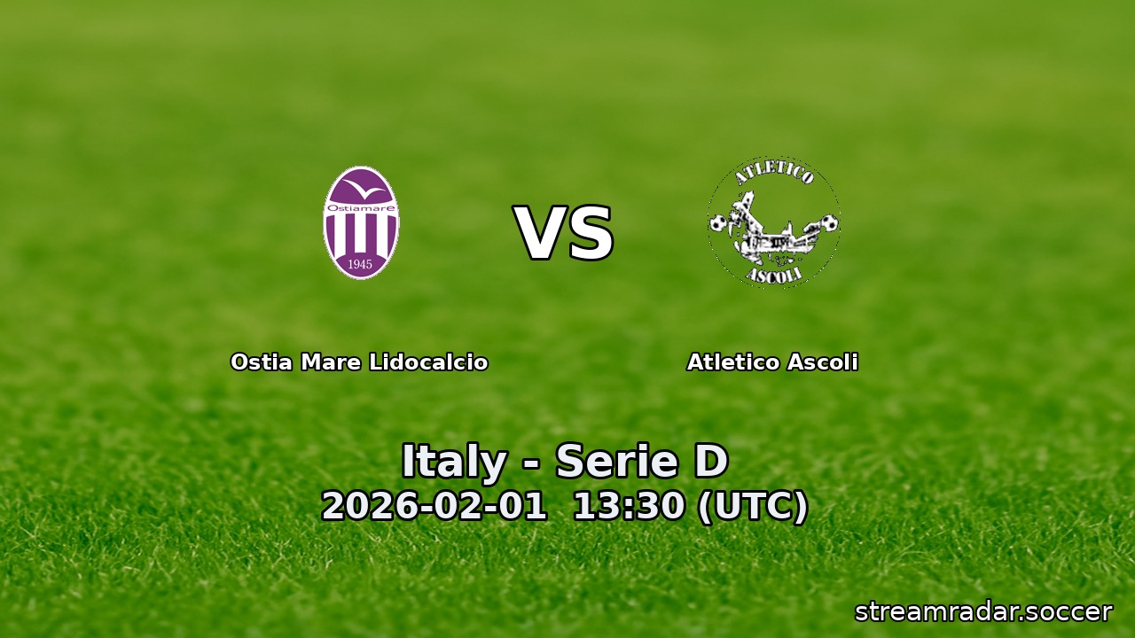 Ostia Mare Lidocalcio vs Atletico Ascoli