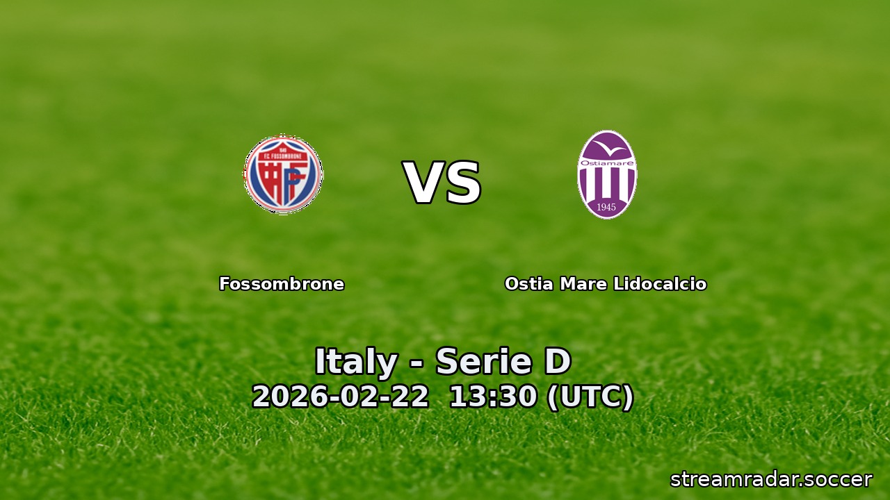 Fossombrone vs Ostia Mare Lidocalcio