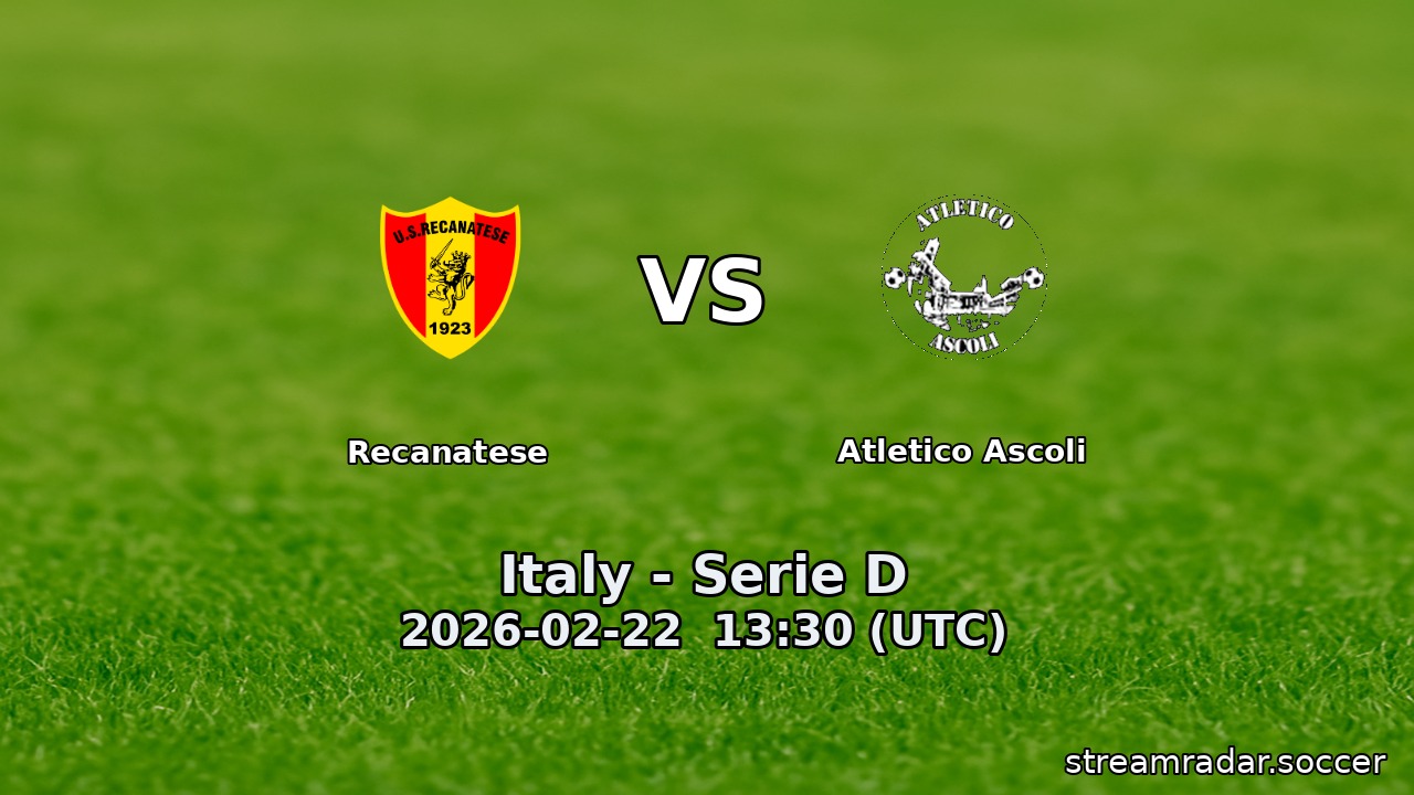 Recanatese vs Atletico Ascoli