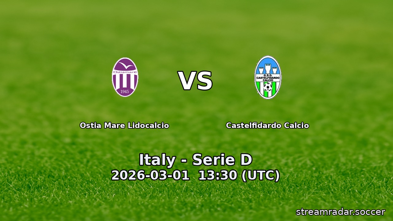 Ostia Mare Lidocalcio vs Castelfidardo Calcio