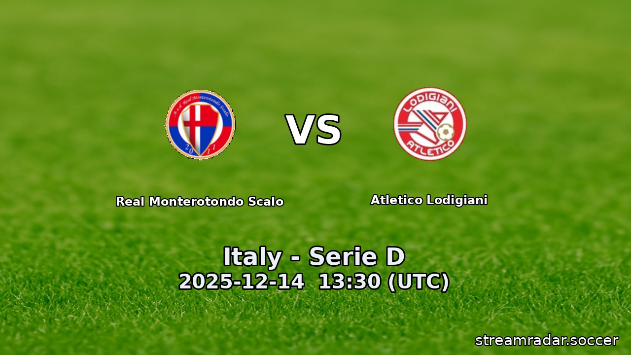 Real Monterotondo Scalo vs Atletico Lodigiani