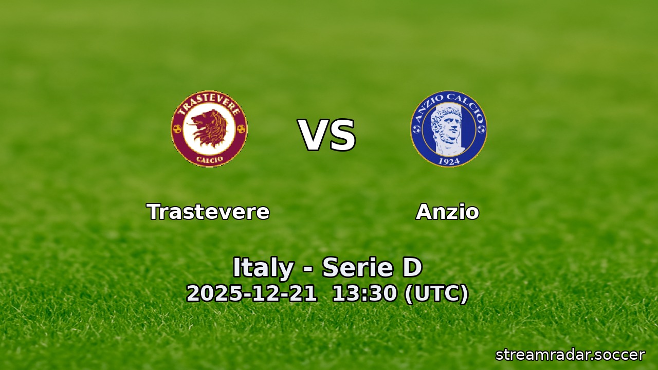 Trastevere vs Anzio