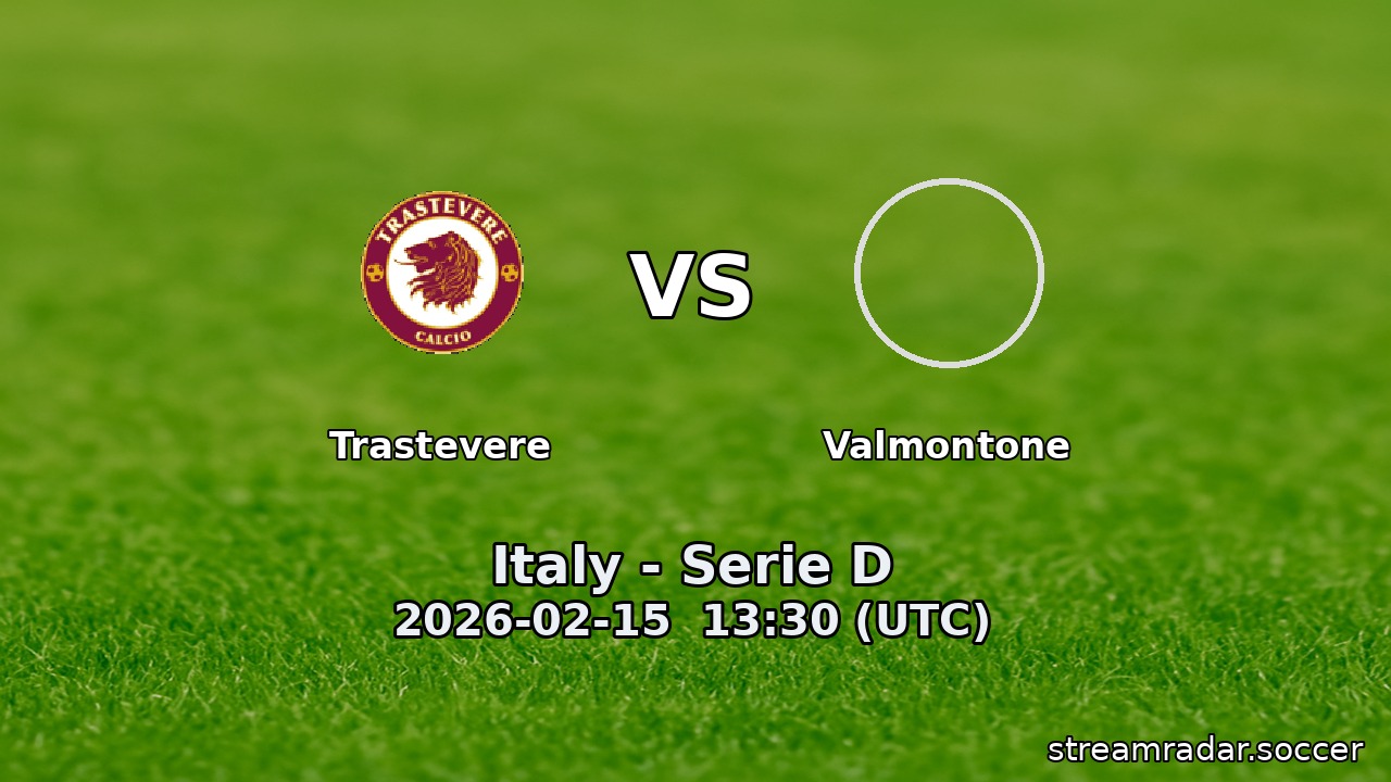 Trastevere vs Valmontone