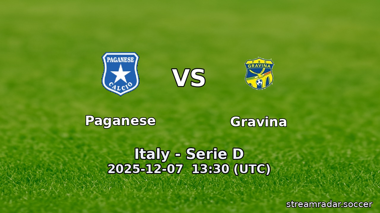 Paganese vs Gravina