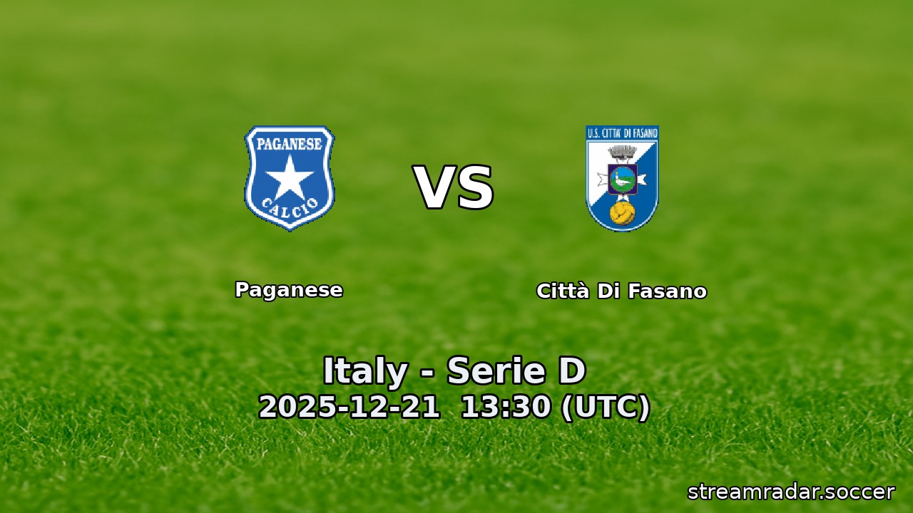 Paganese vs Città Di Fasano