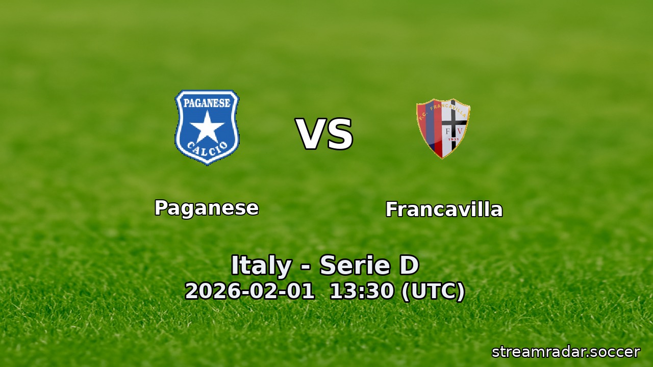 Paganese vs Francavilla