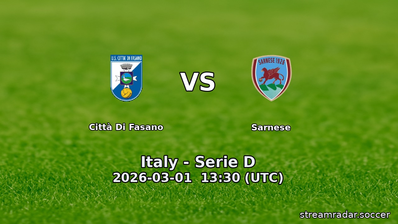 Città Di Fasano vs Sarnese