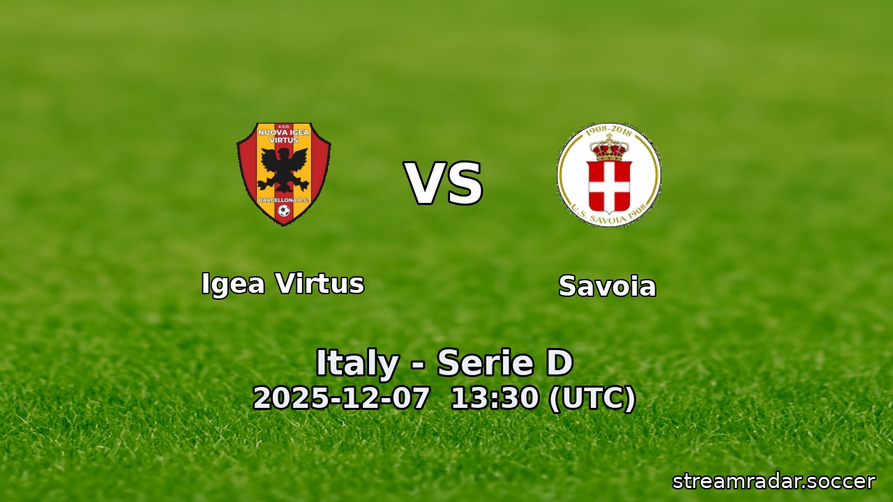 Igea Virtus vs Savoia