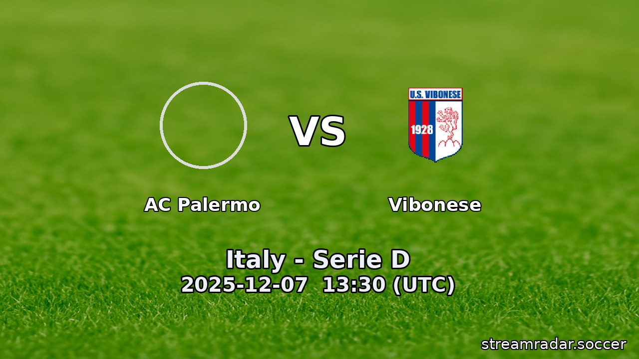AC Palermo vs Vibonese