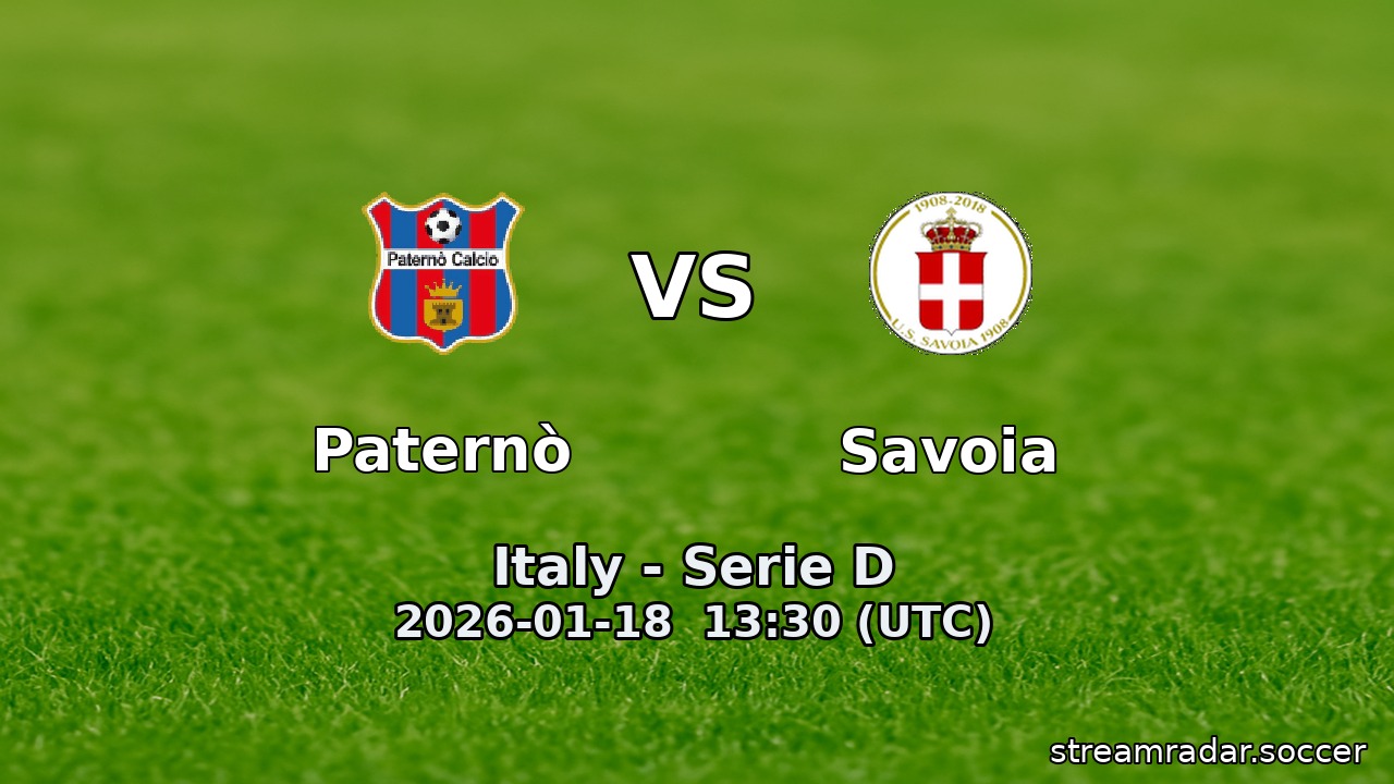 Paternò vs Savoia
