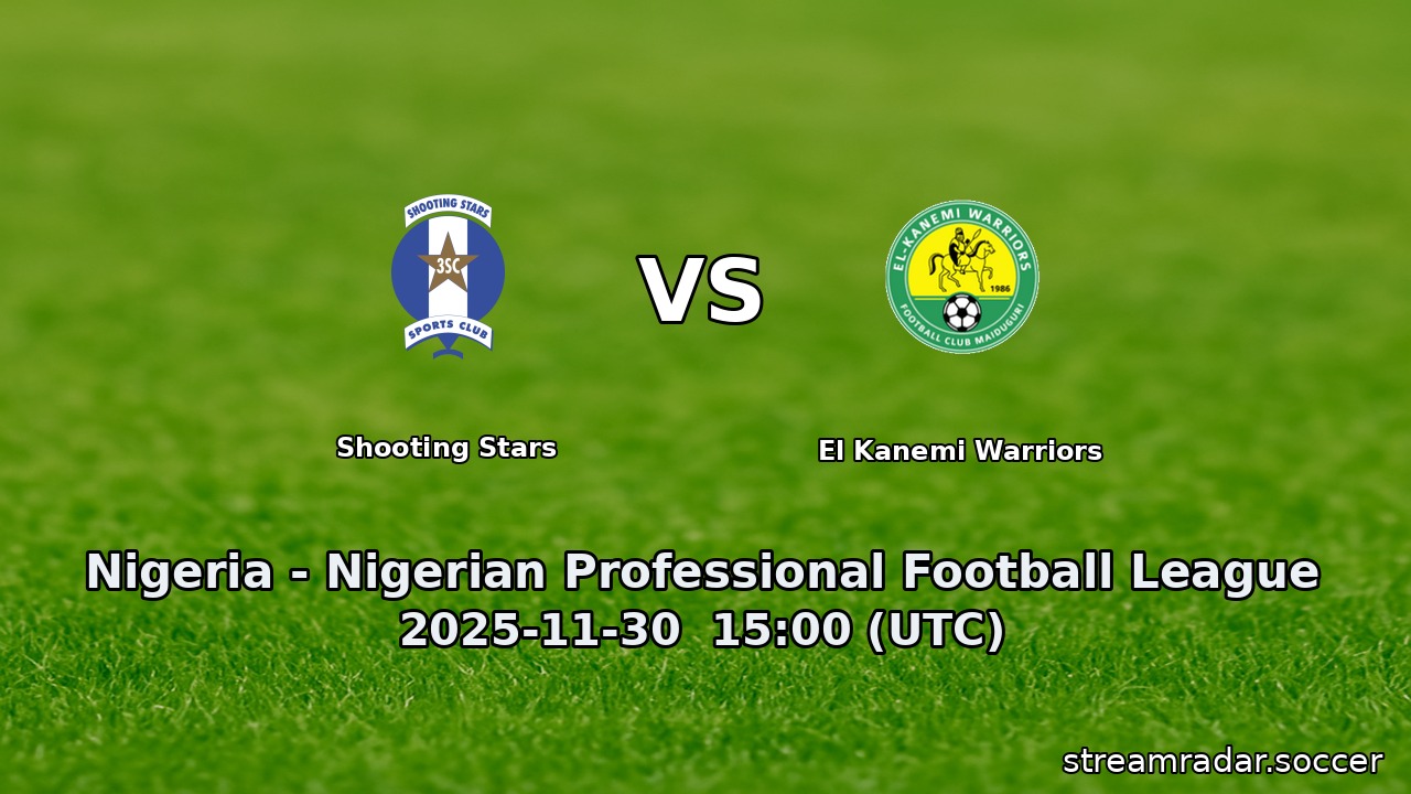 Shooting Stars vs El Kanemi Warriors