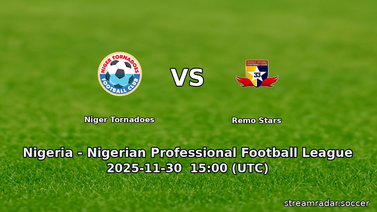 Niger Tornadoes vs Remo Stars