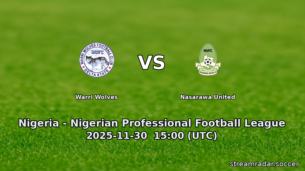 Warri Wolves vs Nasarawa United
