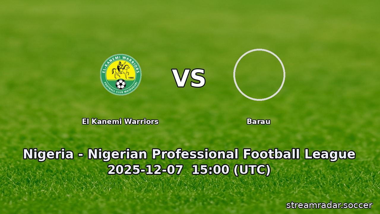 El Kanemi Warriors vs Barau