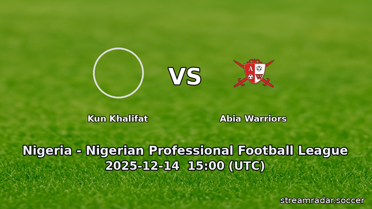Kun Khalifat vs Abia Warriors