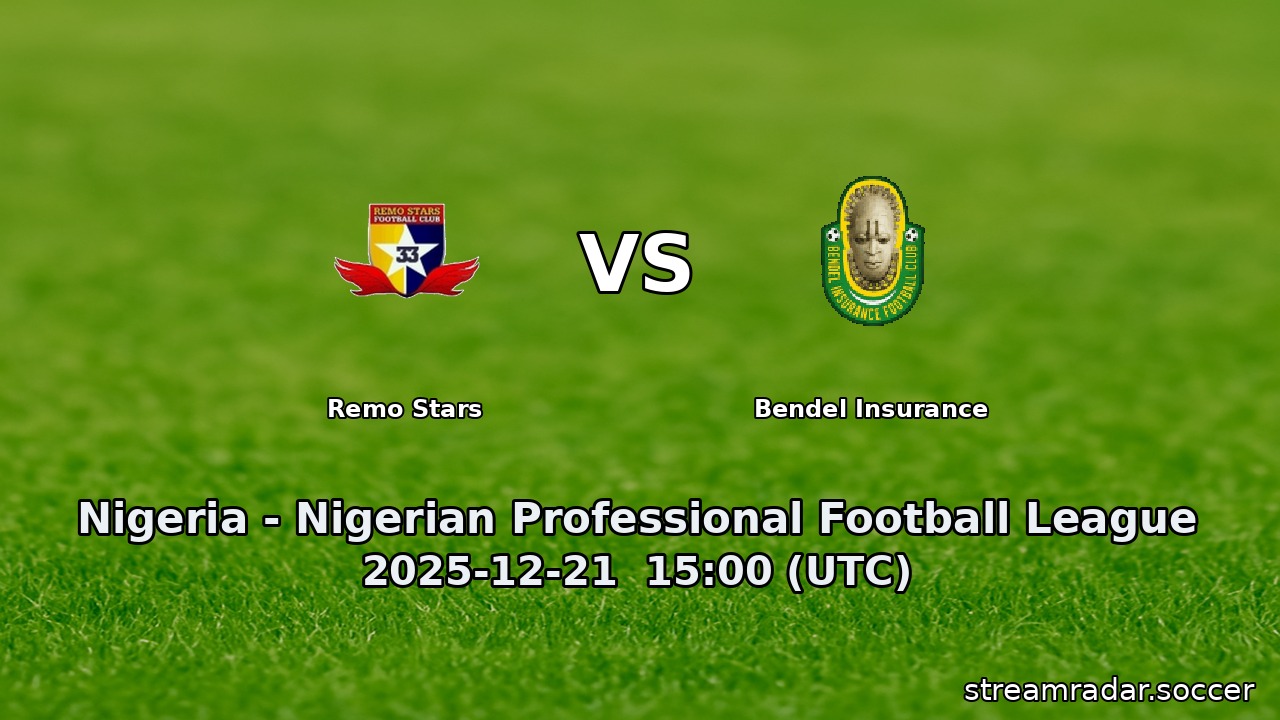 Remo Stars vs Bendel Insurance