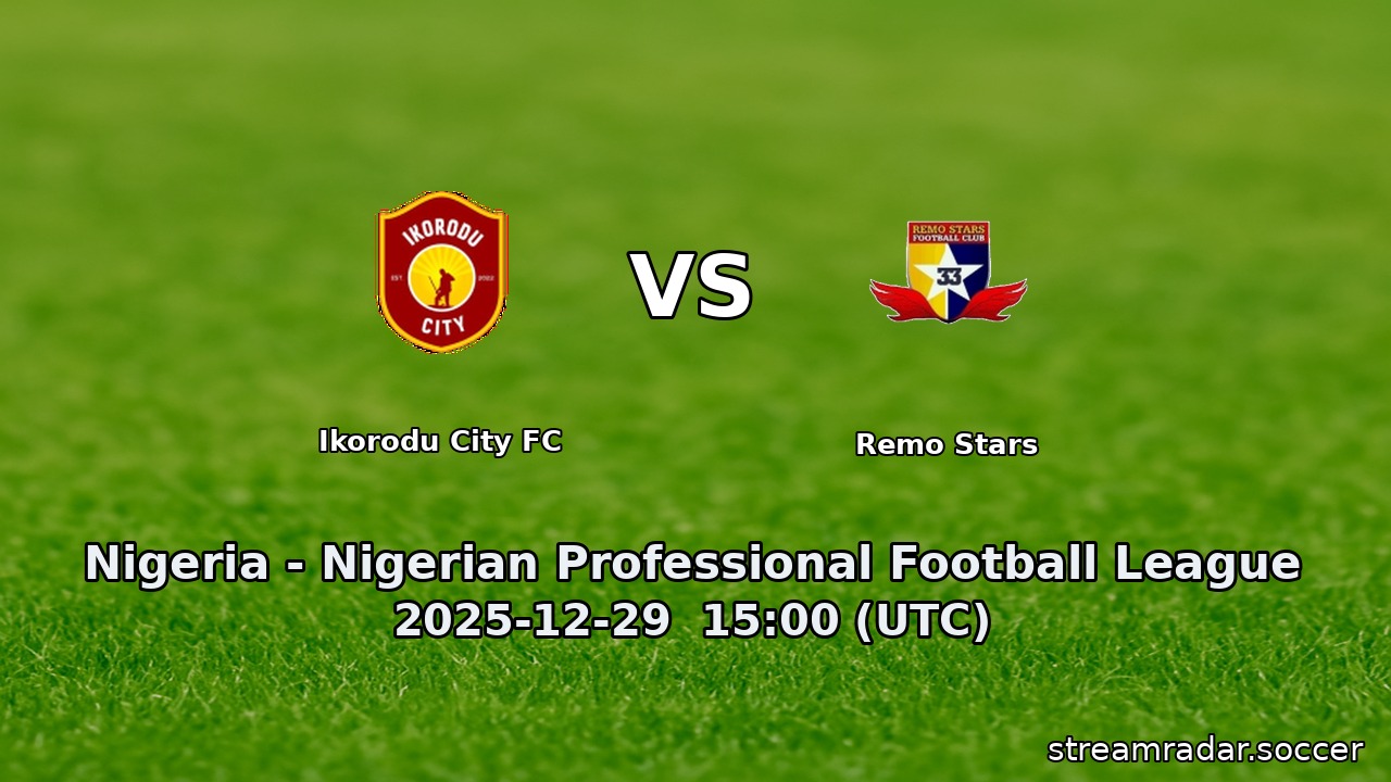 Ikorodu City FC vs Remo Stars