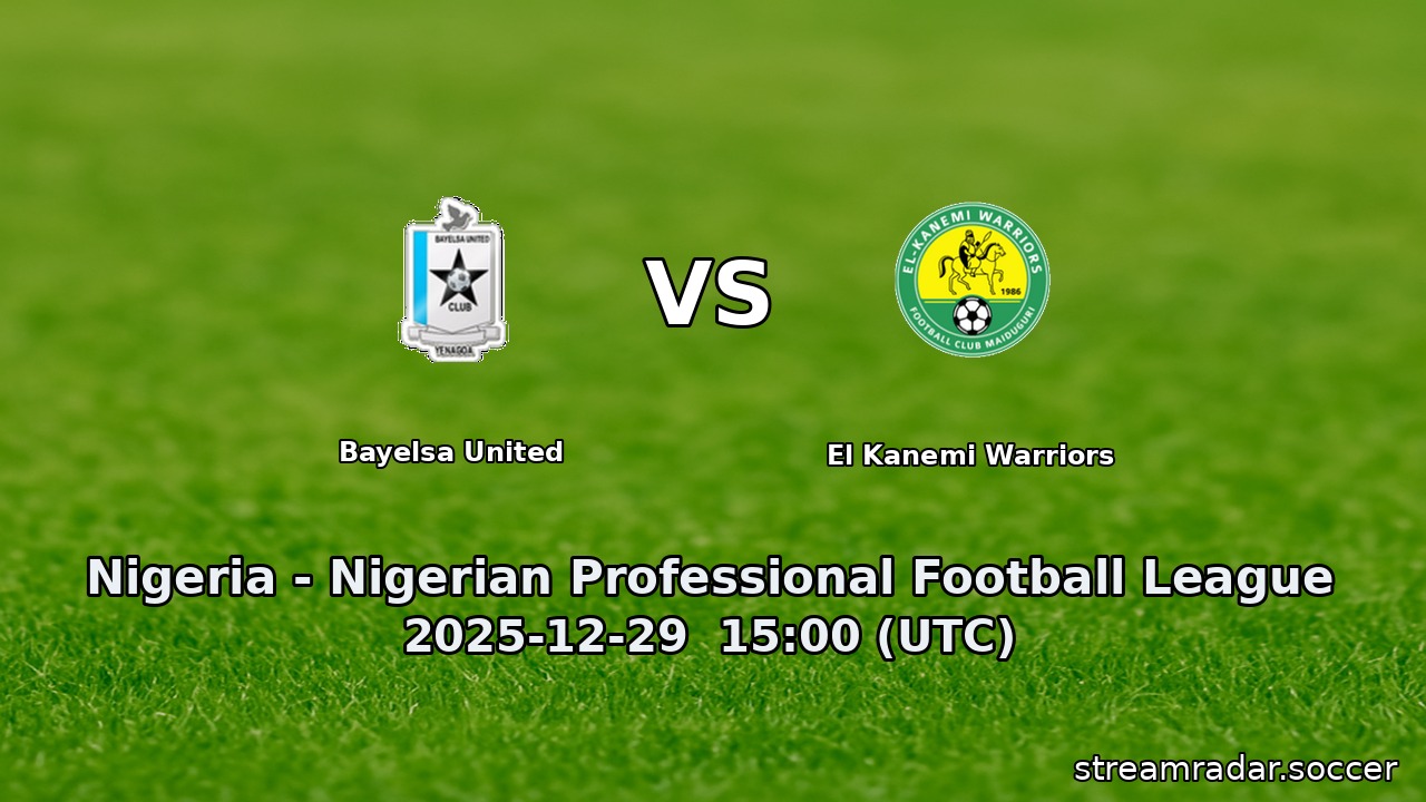 Bayelsa United vs El Kanemi Warriors