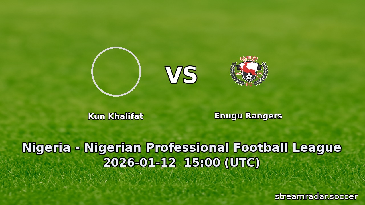 Kun Khalifat vs Enugu Rangers
