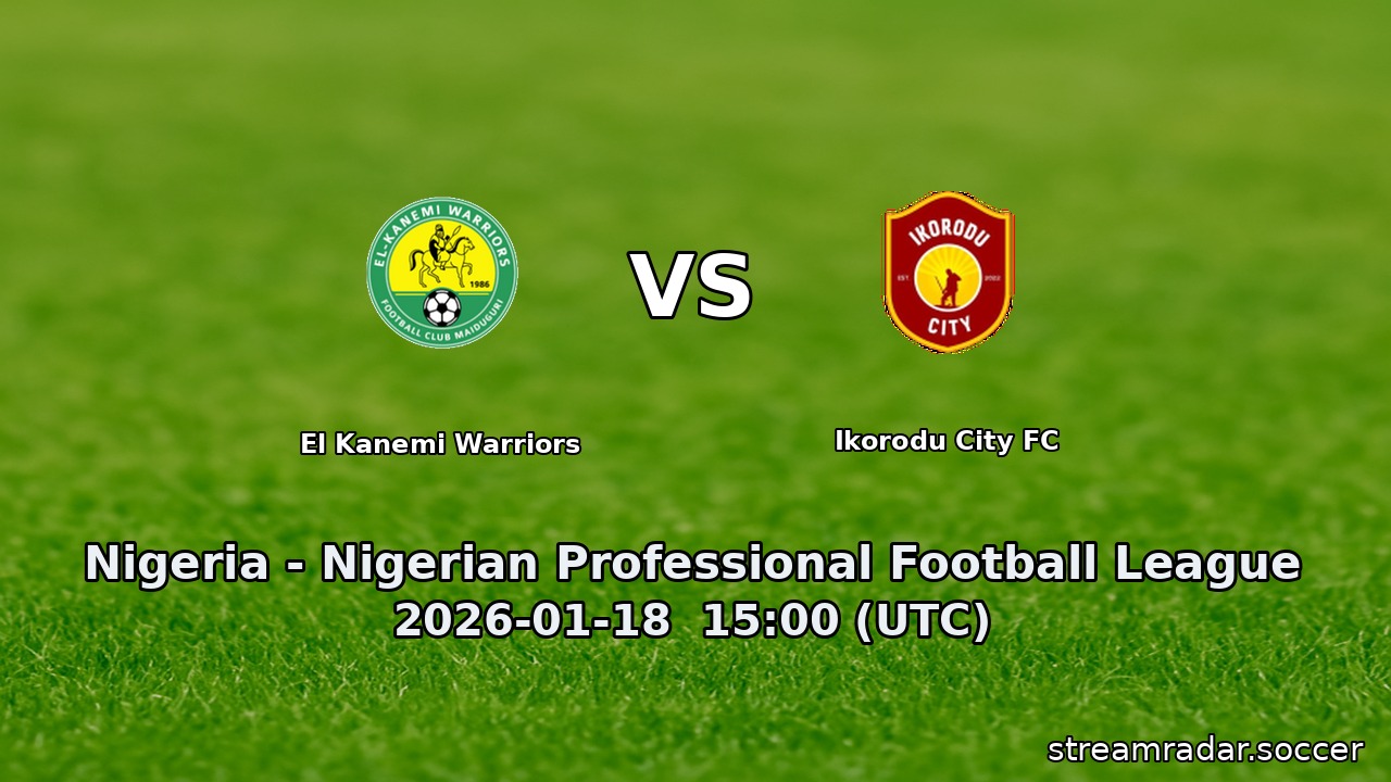 El Kanemi Warriors vs Ikorodu City FC