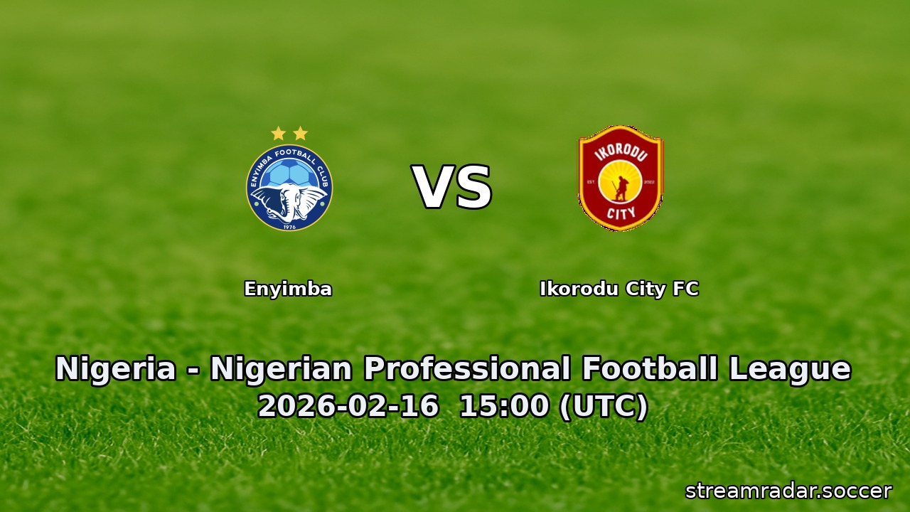 Enyimba vs Ikorodu City FC