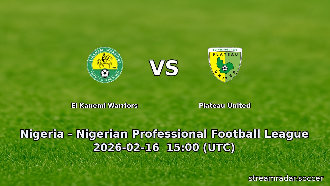El Kanemi Warriors vs Plateau United