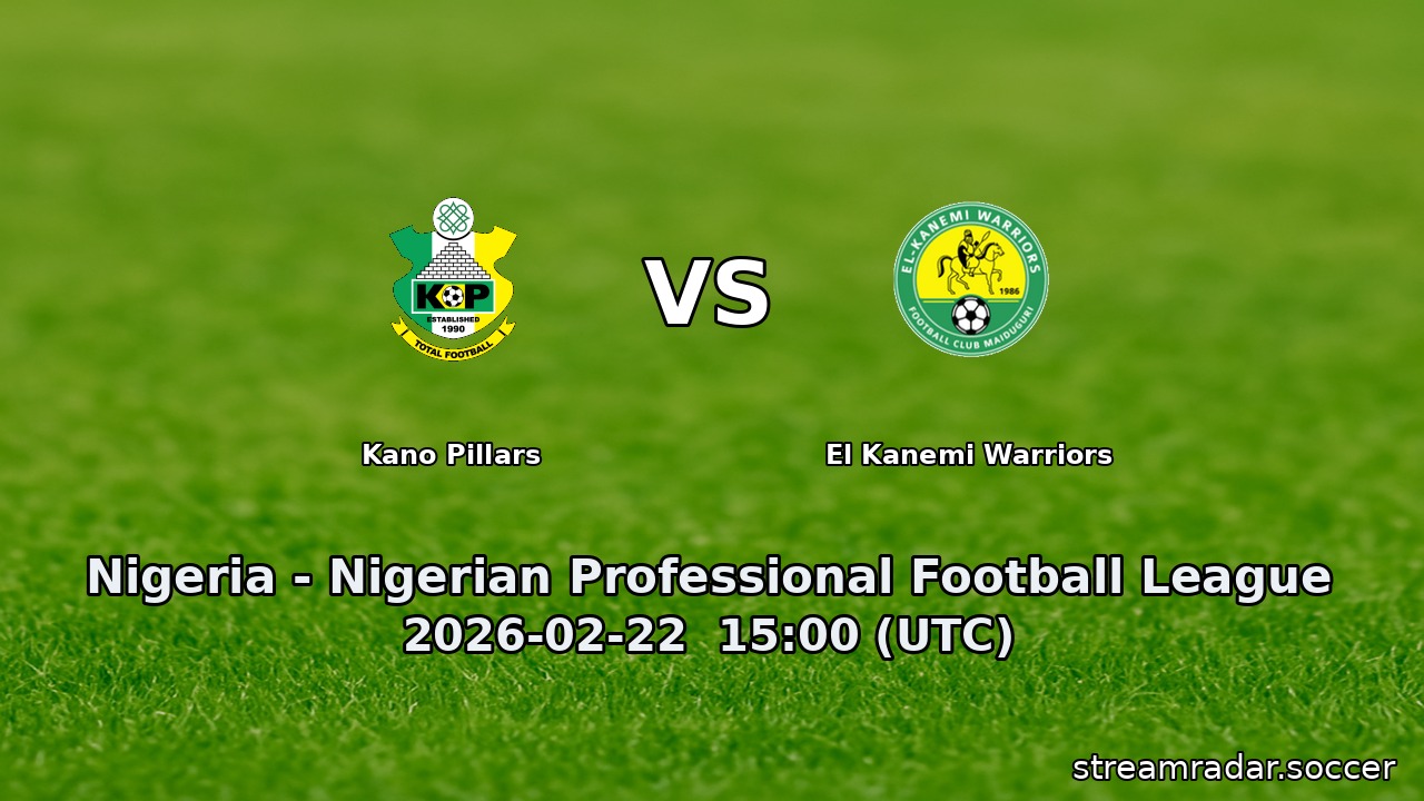 Kano Pillars vs El Kanemi Warriors