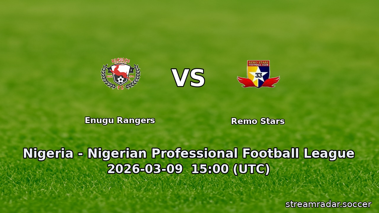 Enugu Rangers vs Remo Stars