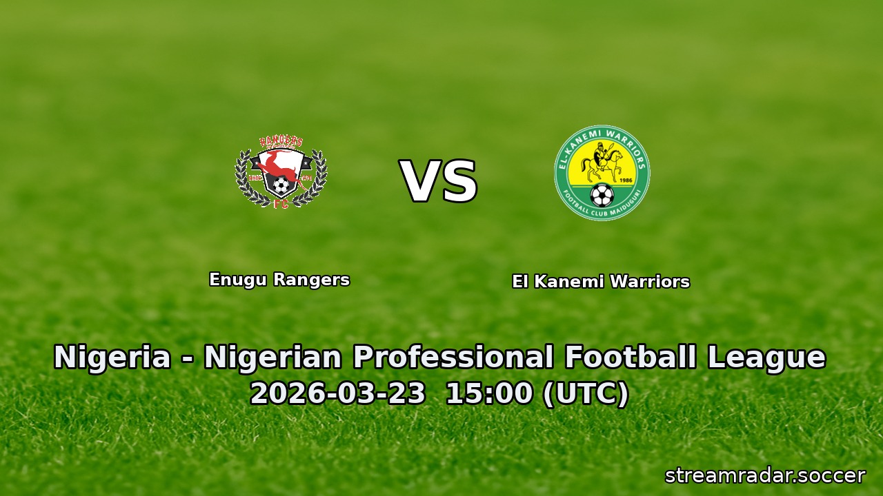 Enugu Rangers vs El Kanemi Warriors