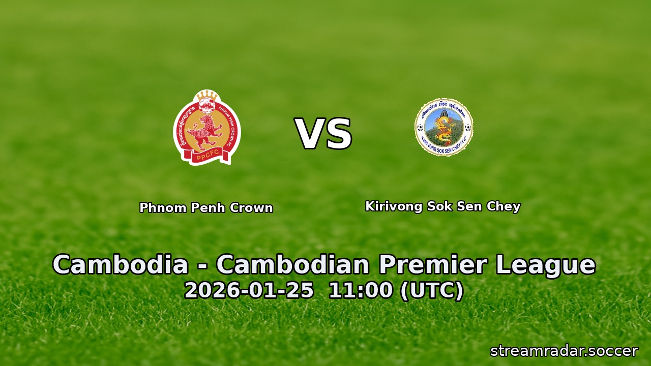 Phnom Penh Crown vs Kirivong Sok Sen Chey
