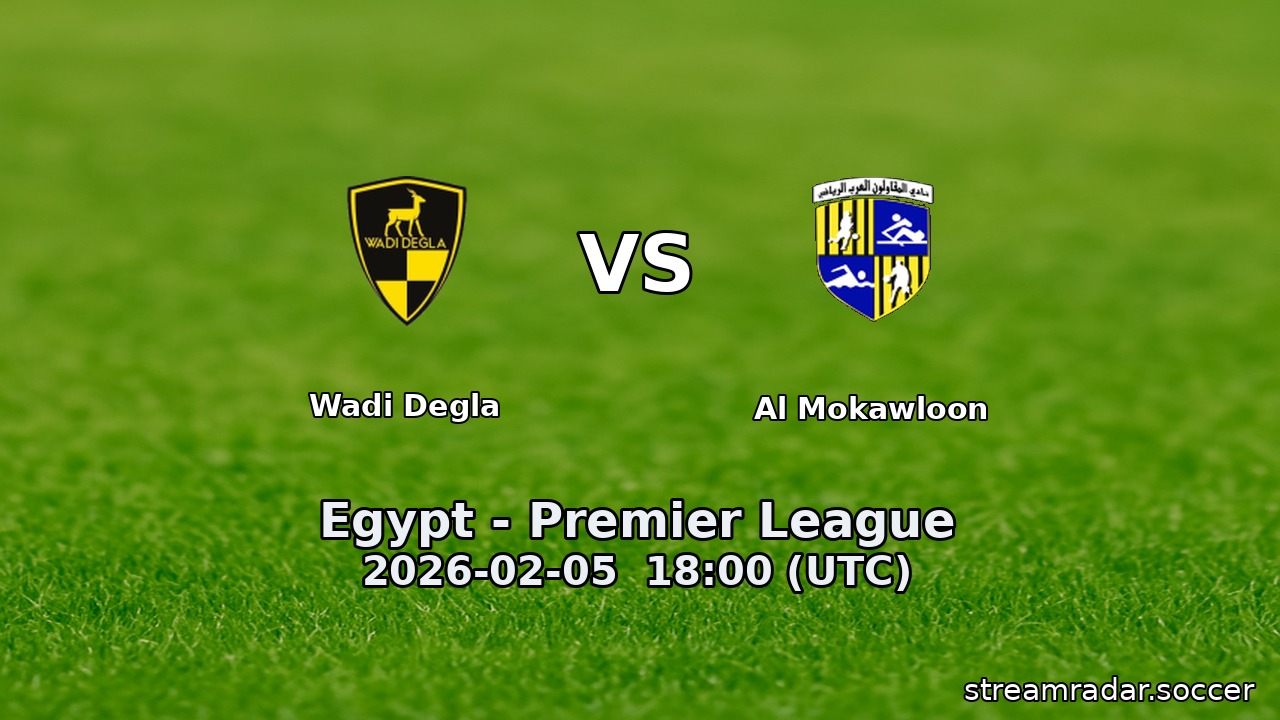 Wadi Degla vs Al Mokawloon