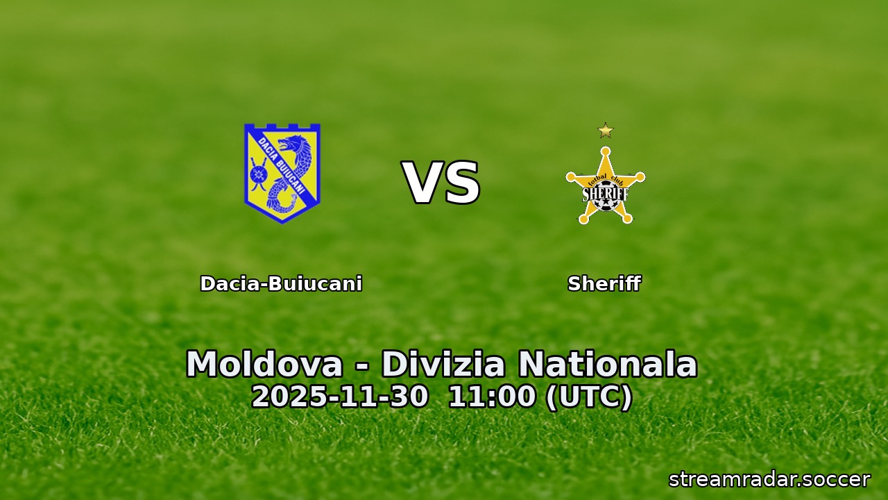 Dacia-Buiucani vs Sheriff