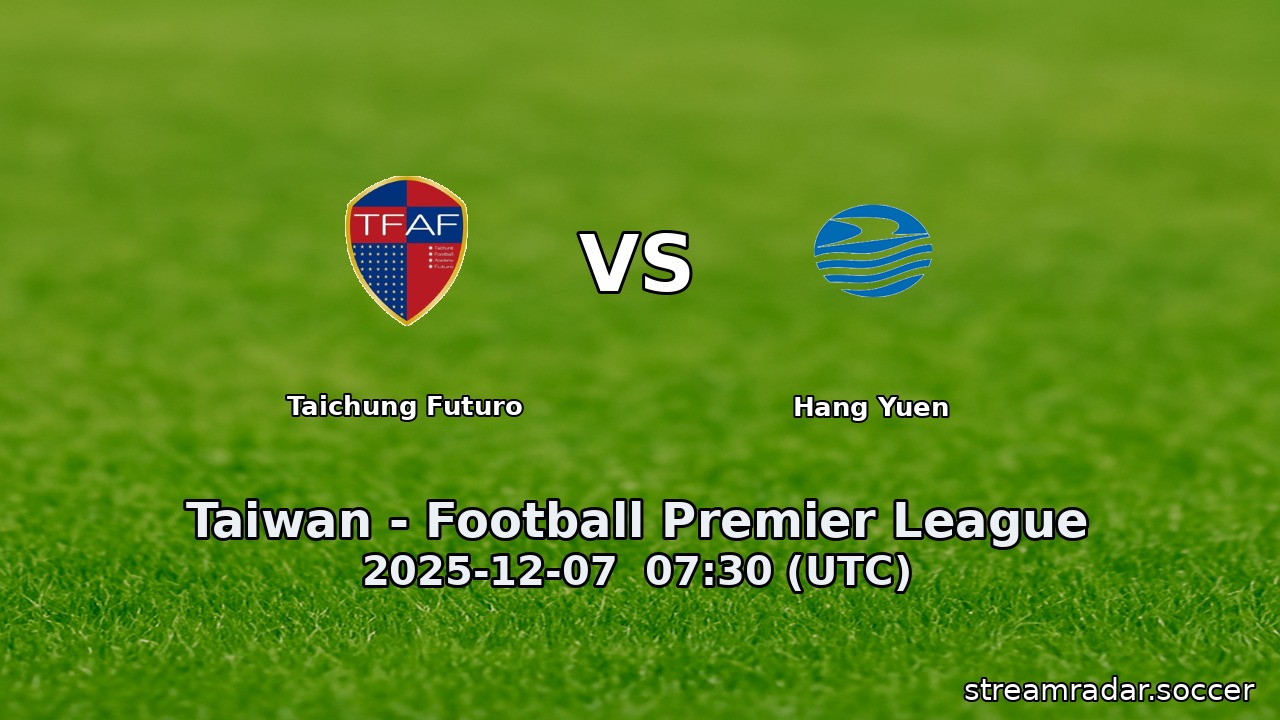 Taichung Futuro vs Hang Yuen