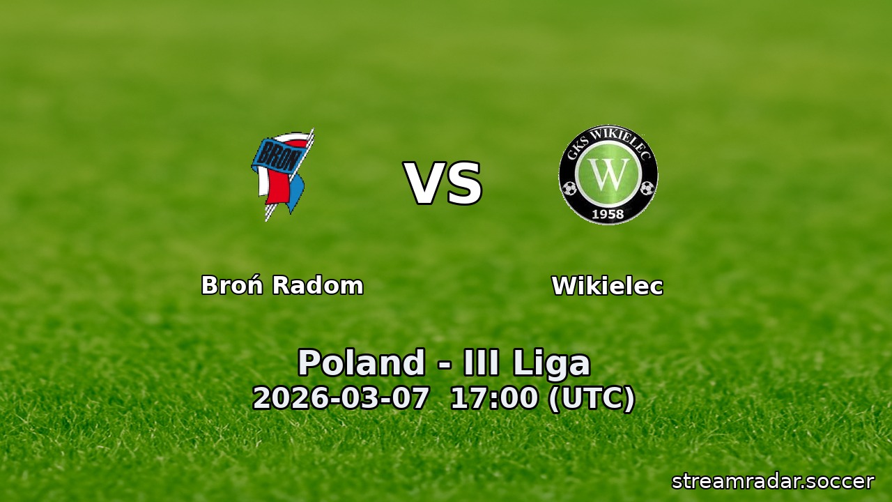 Broń Radom vs Wikielec