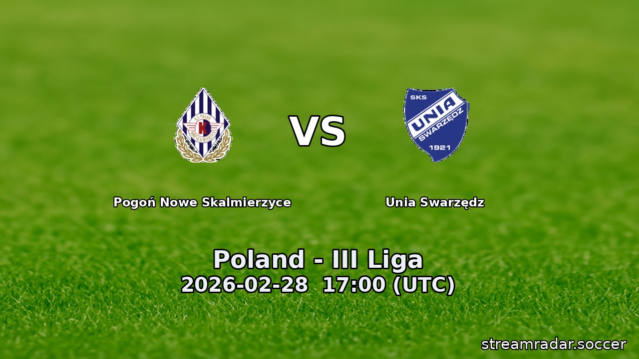 Pogoń Nowe Skalmierzyce vs Unia Swarzędz