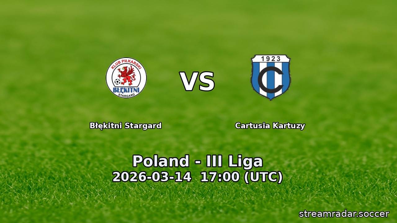 Błękitni Stargard vs Cartusia Kartuzy