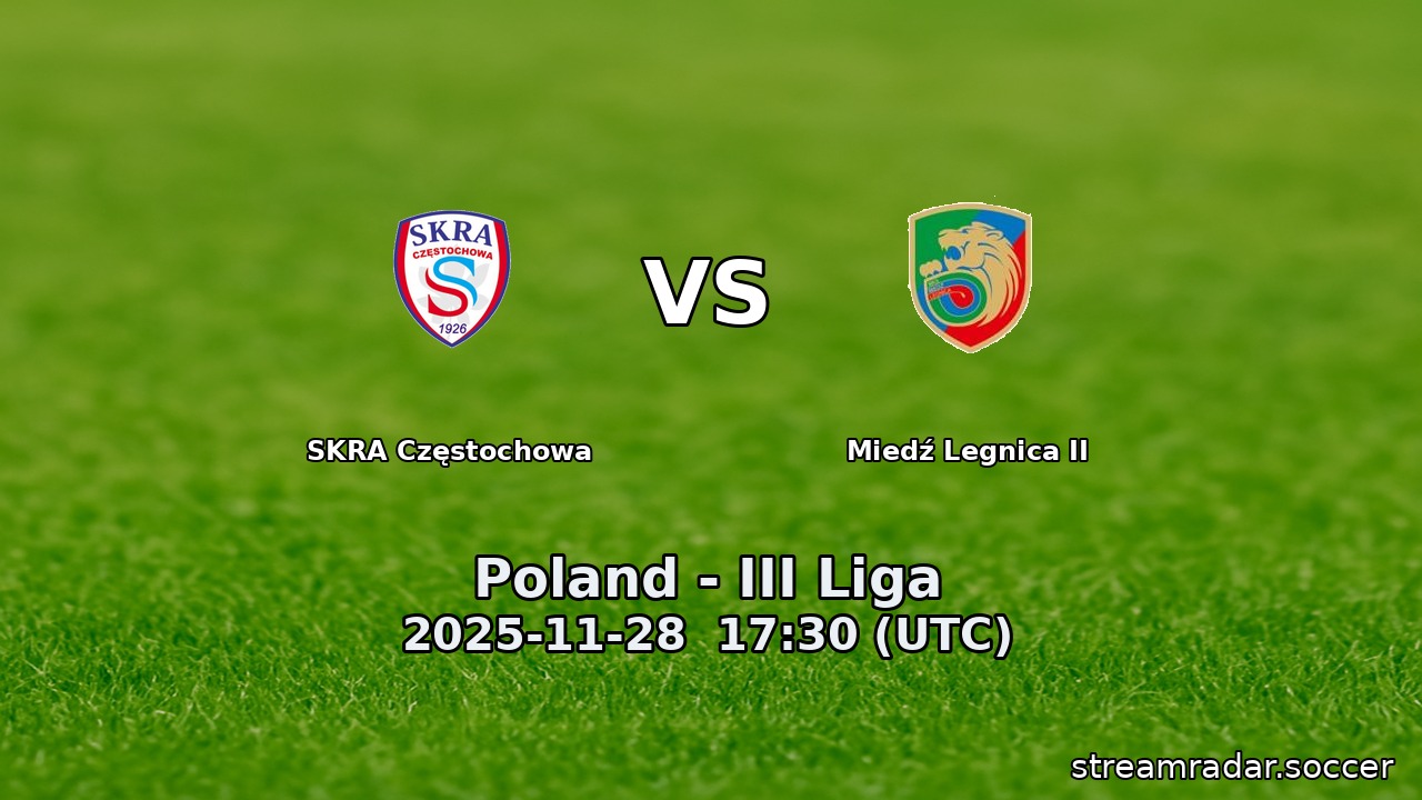 SKRA Częstochowa vs Miedź Legnica II