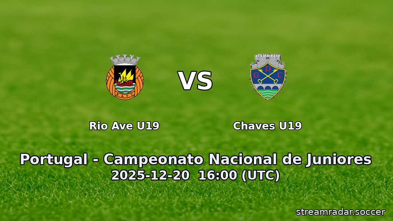 Rio Ave U19 vs Chaves U19