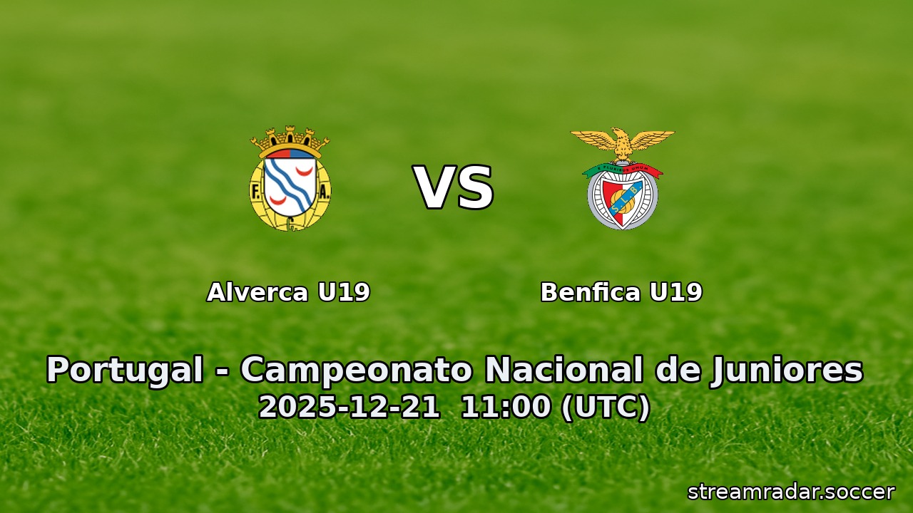 Alverca U19 vs Benfica U19