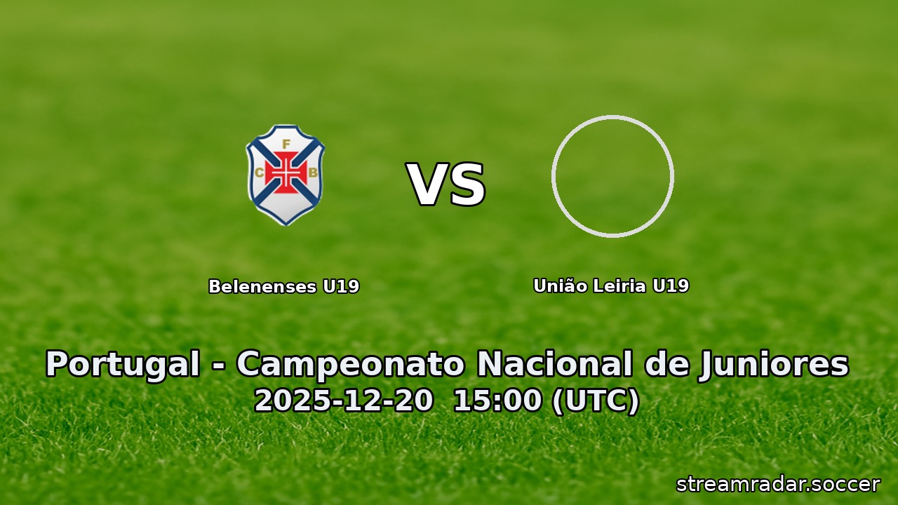 Belenenses U19 vs União Leiria U19