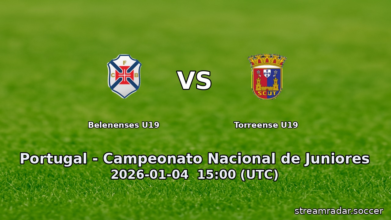 Belenenses U19 vs Torreense U19