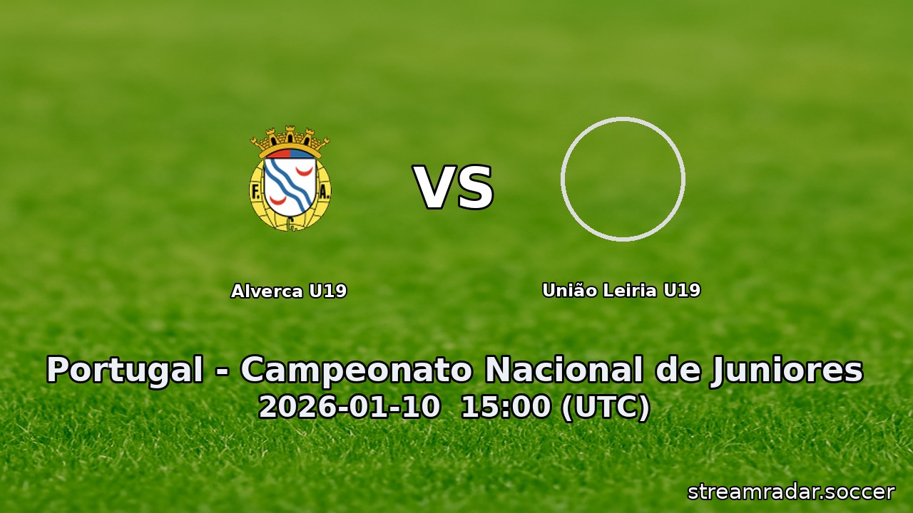 Alverca U19 vs União Leiria U19