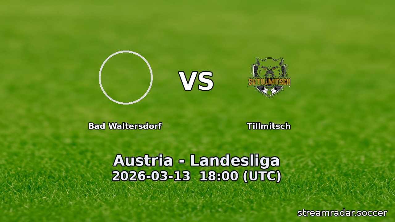 Bad Waltersdorf vs Tillmitsch