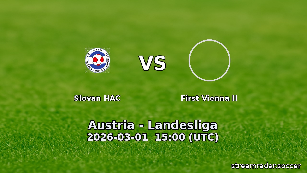 Slovan HAC vs First Vienna II