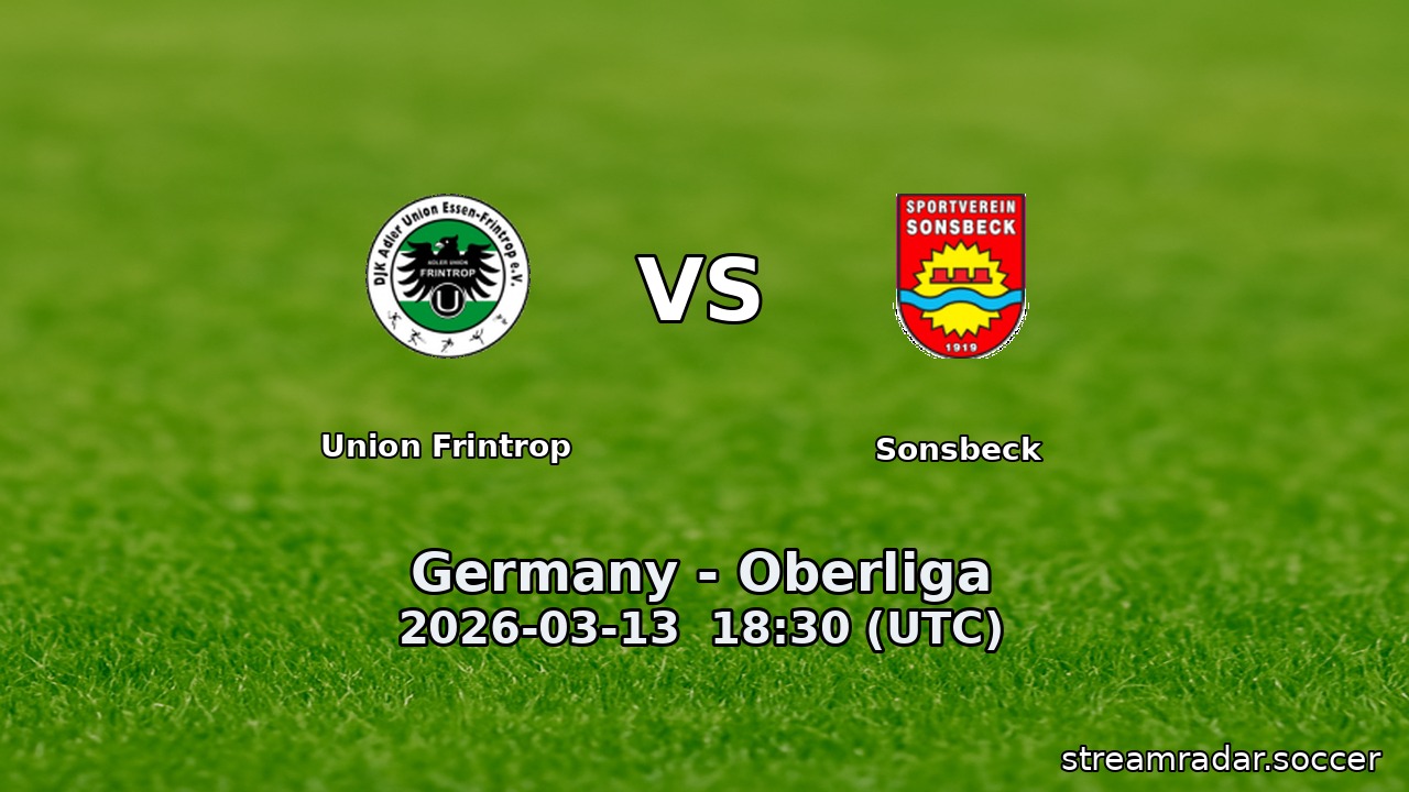 Union Frintrop vs Sonsbeck