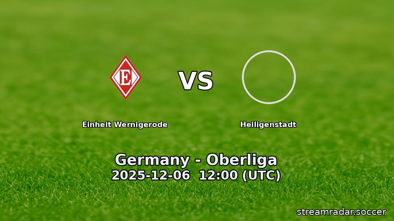 Einheit Wernigerode vs Heiligenstadt