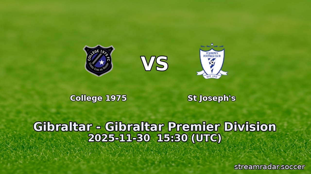 College 1975 vs St Joseph's