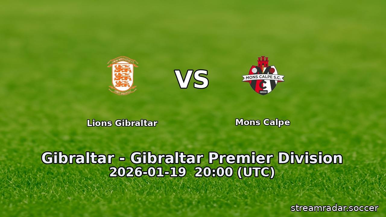 Lions Gibraltar vs Mons Calpe