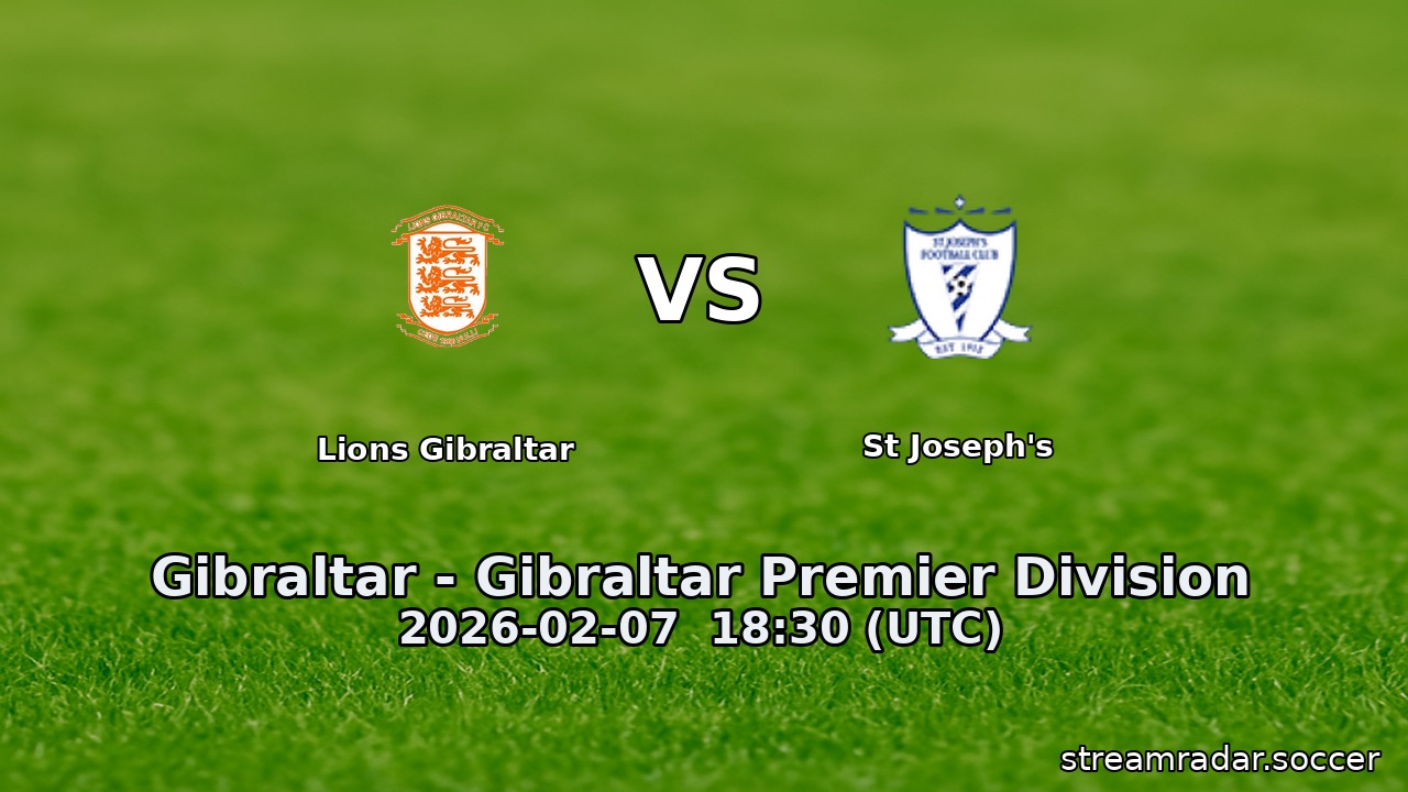 Lions Gibraltar vs St Joseph's