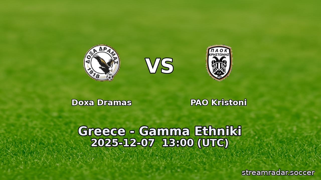 Doxa Dramas vs PAO Kristoni